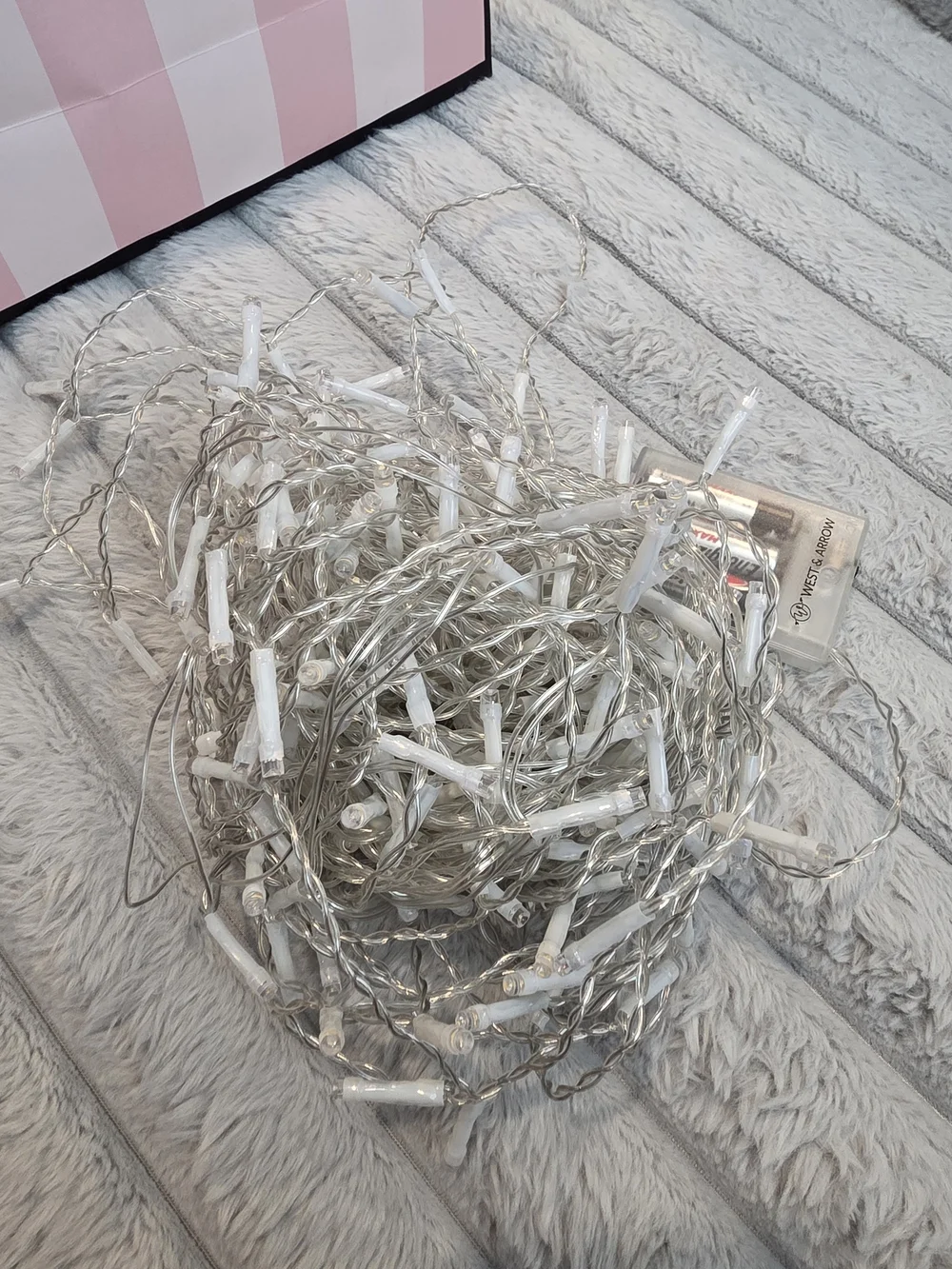 Warm White Curtain String Lights - Battery-Operated